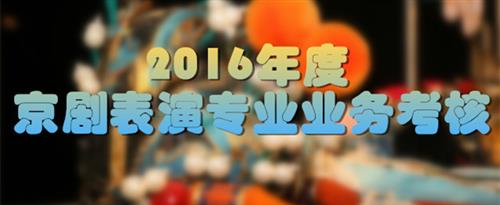 美女裸体操逼黄片子国家京剧院2016年度京剧表演专业业务考...